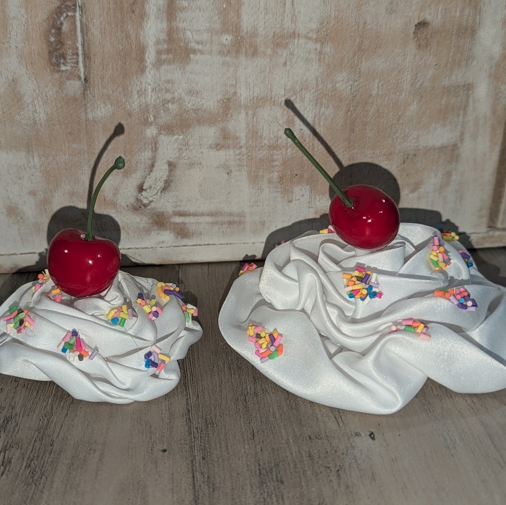 New cherry headband clip whip cream icecream sunday costume food cute girl adult